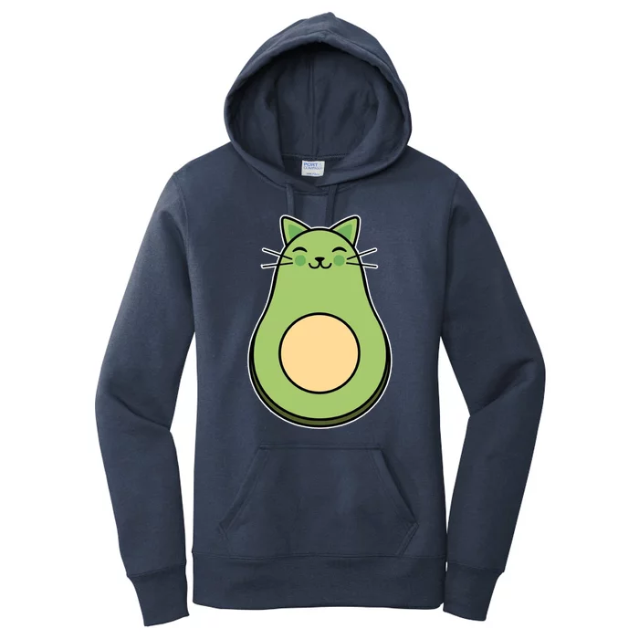 Avocato Avacado Cat Cute Women's Pullover Hoodie