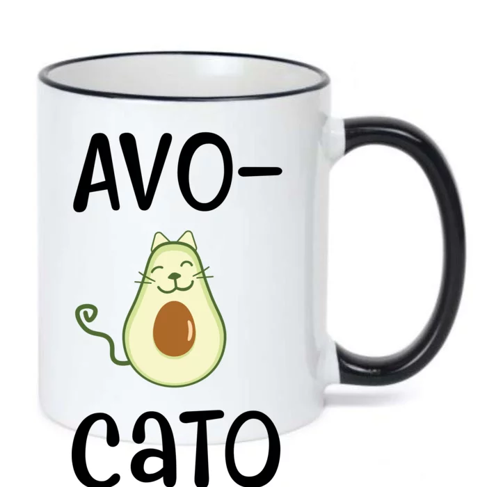 Avocato Cat Avocado Black Color Changing Mug