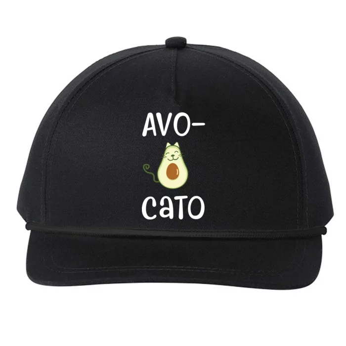 Avocato Cat Avocado Snapback Five-Panel Rope Hat