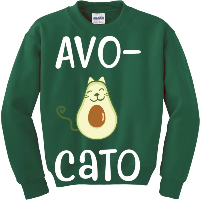 Avocato Cat Avocado Kids Sweatshirt