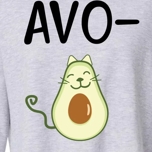 Avocato Cat Avocado Cropped Pullover Crew