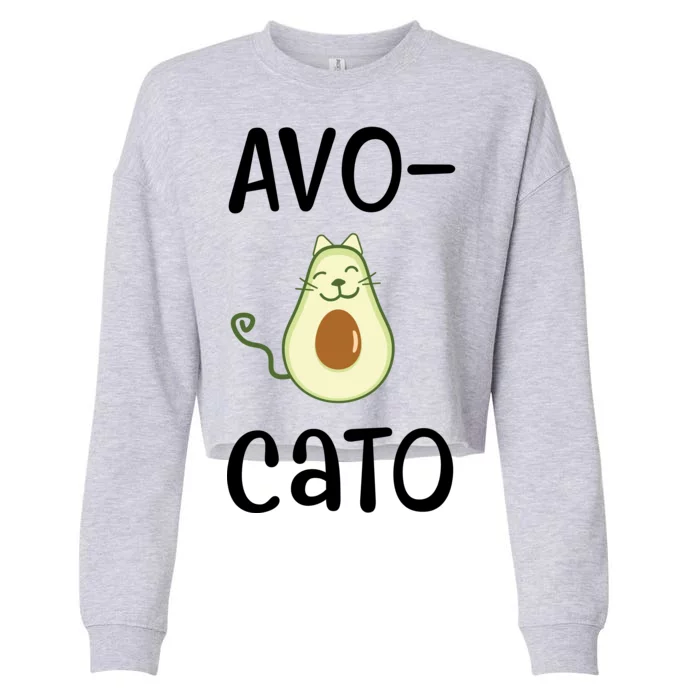 Avocato Cat Avocado Cropped Pullover Crew