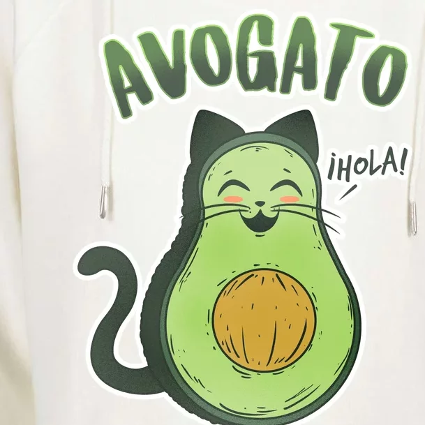 Avogato Cat Hola Womens Funnel Neck Pullover Hood