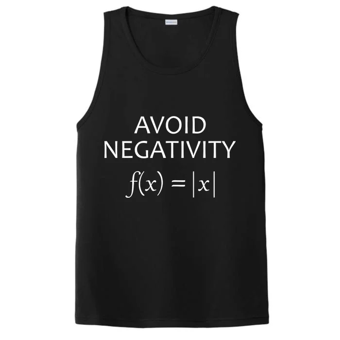 Avoid Negativity Math Joke Performance Tank