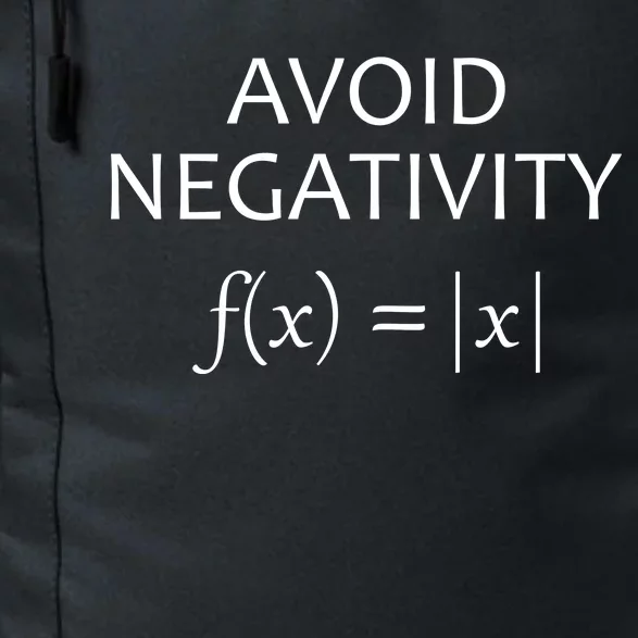 Avoid Negativity Math Joke Daily Commute Backpack