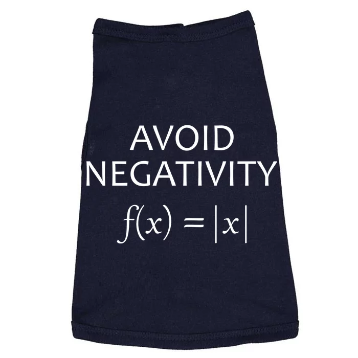 Avoid Negativity Math Joke Doggie Tank