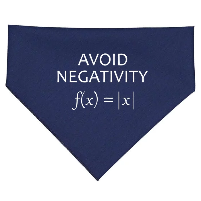 Avoid Negativity Math Joke USA-Made Doggie Bandana