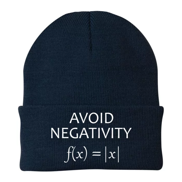 Avoid Negativity Math Joke Knit Cap Winter Beanie