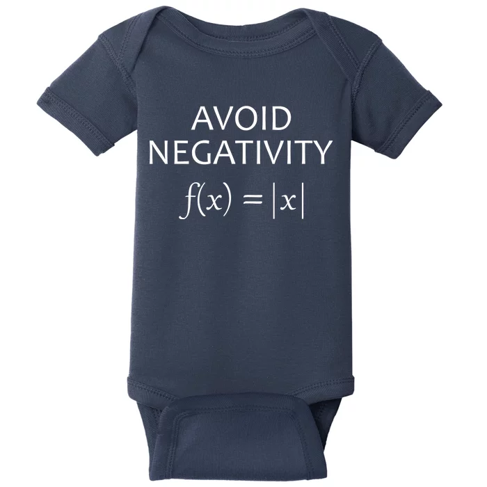 Avoid Negativity Math Joke Baby Bodysuit