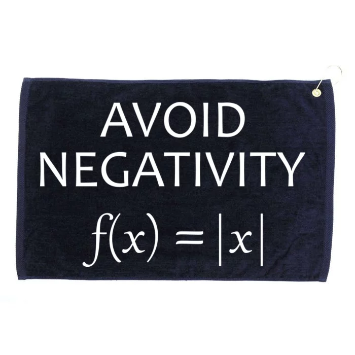 Avoid Negativity Math Joke Grommeted Golf Towel