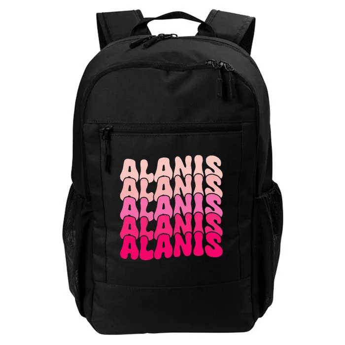 Alanis Vintage Personalized Name I Love Alanis Daily Commute Backpack