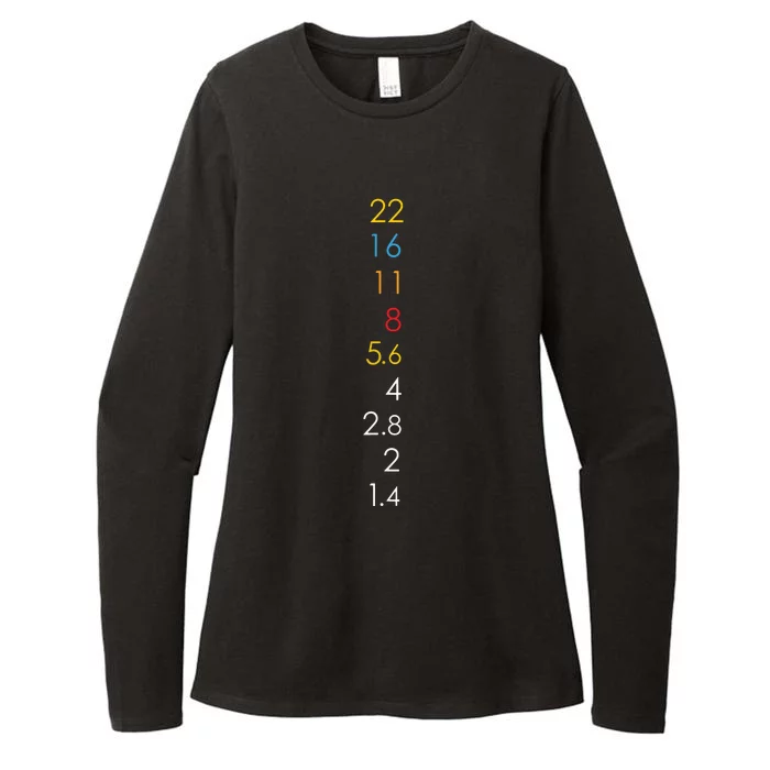 Aperture Values Photography Minimalist Photographer Womens CVC Long Sleeve Shirt