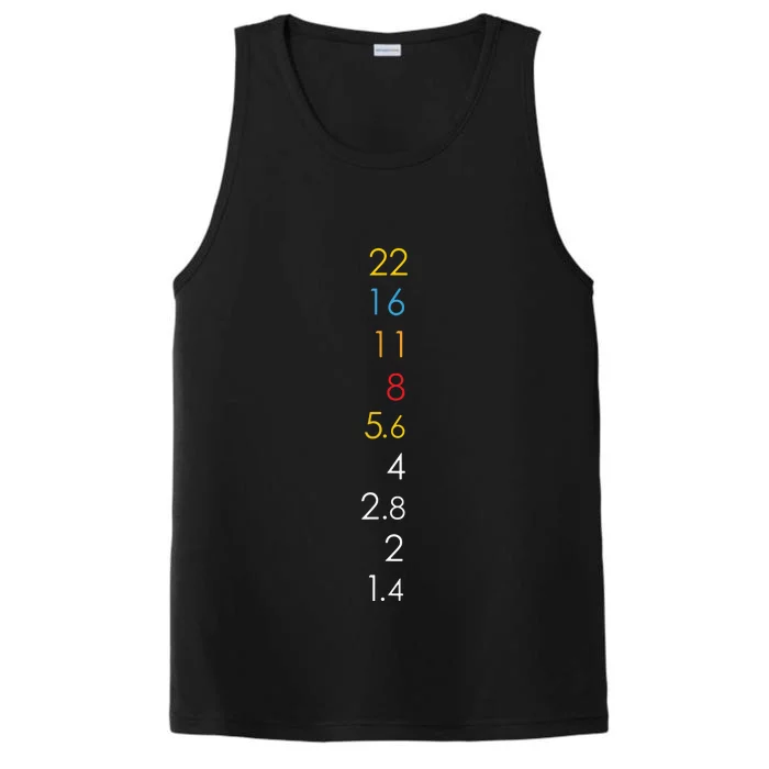 Aperture Values Photography Minimalist Photographer Performance Tank