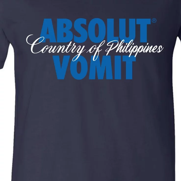 Absolute Vomit Parody Country Of Philippines V-Neck T-Shirt