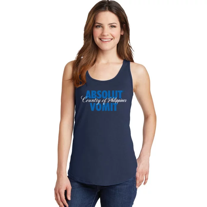 Absolute Vomit Parody Country Of Philippines Ladies Essential Tank