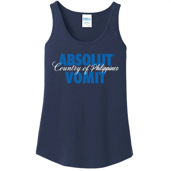 Absolute Vomit Parody Country Of Philippines Ladies Essential Tank