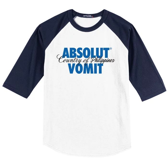 Absolute Vomit Parody Country Of Philippines Baseball Sleeve Shirt