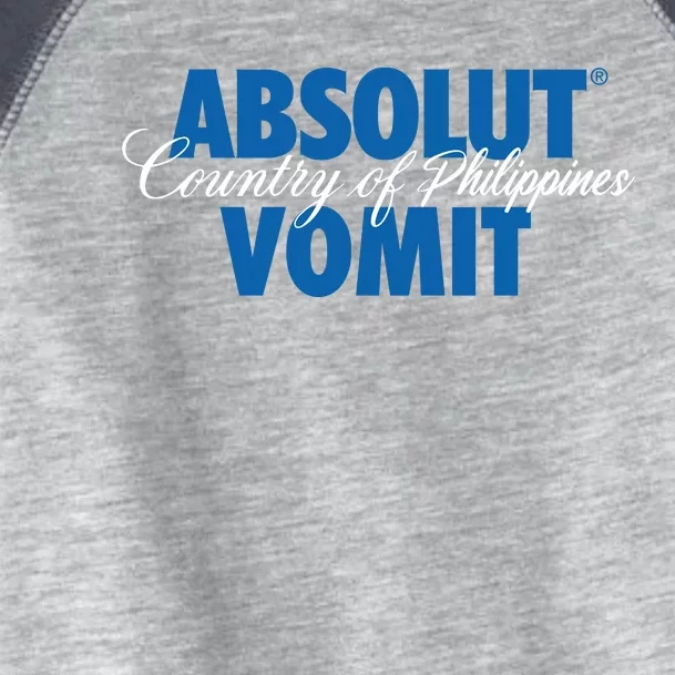 Absolute Vomit Parody Country Of Philippines Toddler Fine Jersey T-Shirt