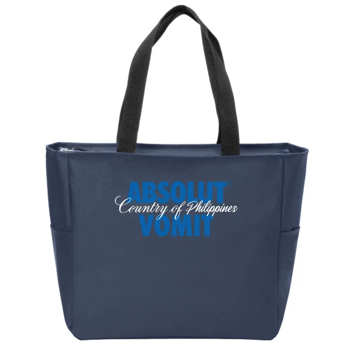 Absolute Vomit Parody Country Of Philippines Zip Tote Bag