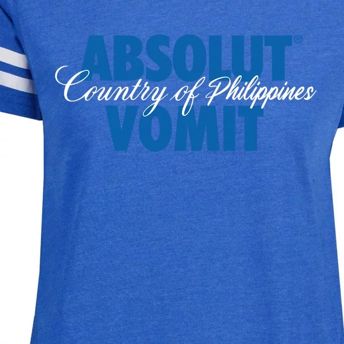 Absolute Vomit Parody Country Of Philippines Enza Ladies Jersey Football T-Shirt