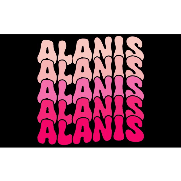 Alanis Vintage Personalized Name I Love Alanis Bumper Sticker