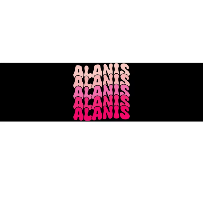 Alanis Vintage Personalized Name I Love Alanis Bumper Sticker