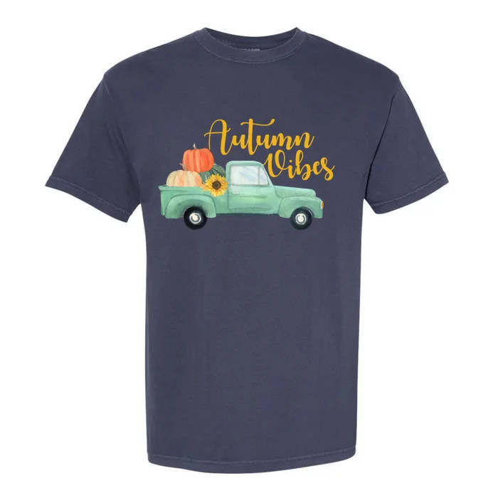 Autumn Vibes Pumpkin Truck Garment-Dyed Heavyweight T-Shirt