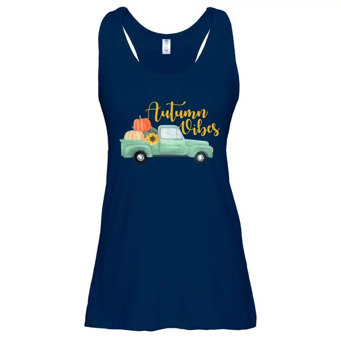 Autumn Vibes Pumpkin Truck Ladies Essential Flowy Tank