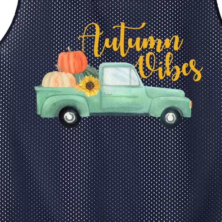 Autumn Vibes Pumpkin Truck Mesh Reversible Basketball Jersey Tank