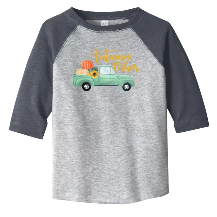 Autumn Vibes Pumpkin Truck Toddler Fine Jersey T-Shirt