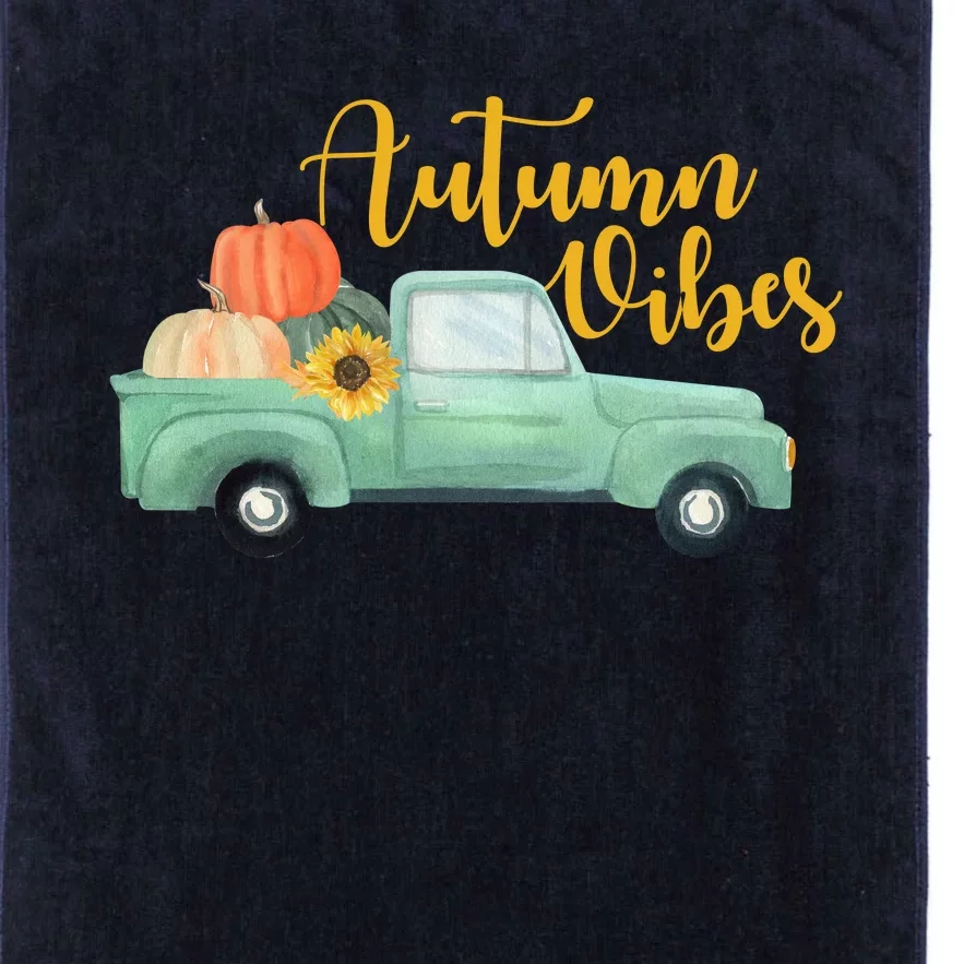 Autumn Vibes Pumpkin Truck Platinum Collection Golf Towel