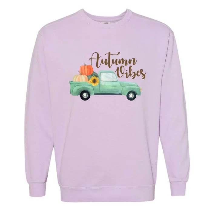 Autumn Vibes Pumpkin Truck Garment-Dyed Sweatshirt