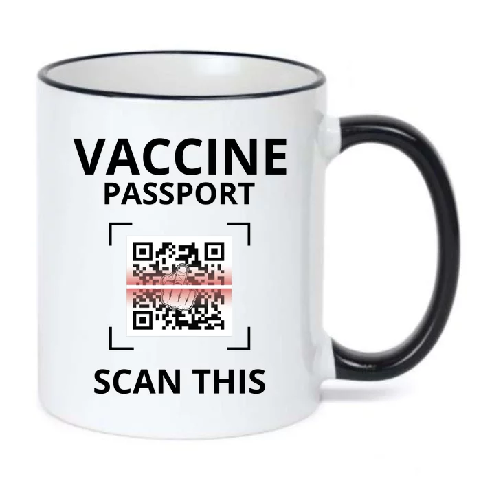 Anti Vaccine Passport Scan This Middle Finger Black Color Changing Mug