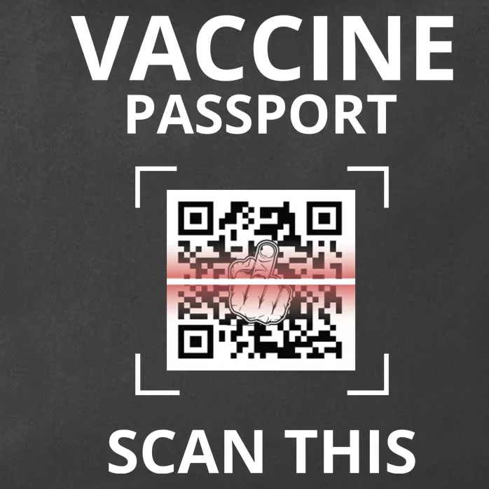 Anti Vaccine Passport Scan This Middle Finger Zip Tote Bag