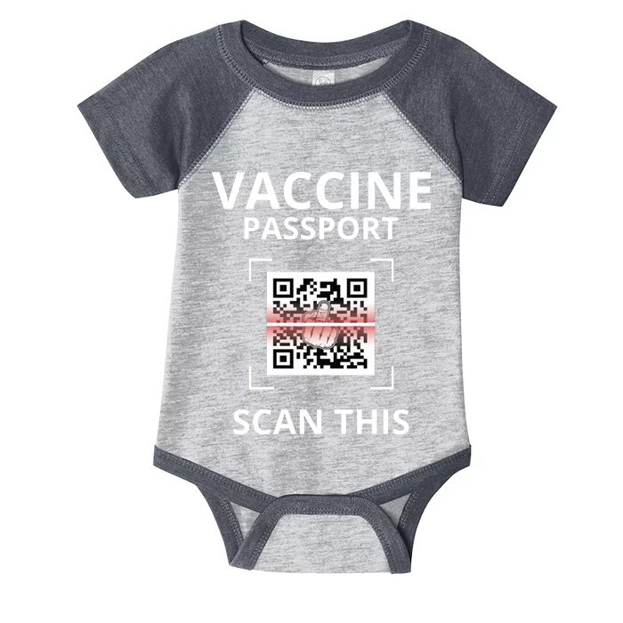 Anti Vaccine Passport Scan This Middle Finger Infant Baby Jersey Bodysuit