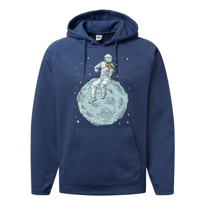 Astronaut Violin Player Violinist Viola Classical Music Performance Fleece Hoodie