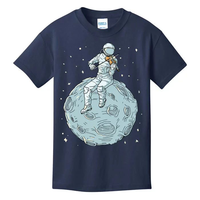 Astronaut Violin Player Violinist Viola Classical Music Kids T-Shirt