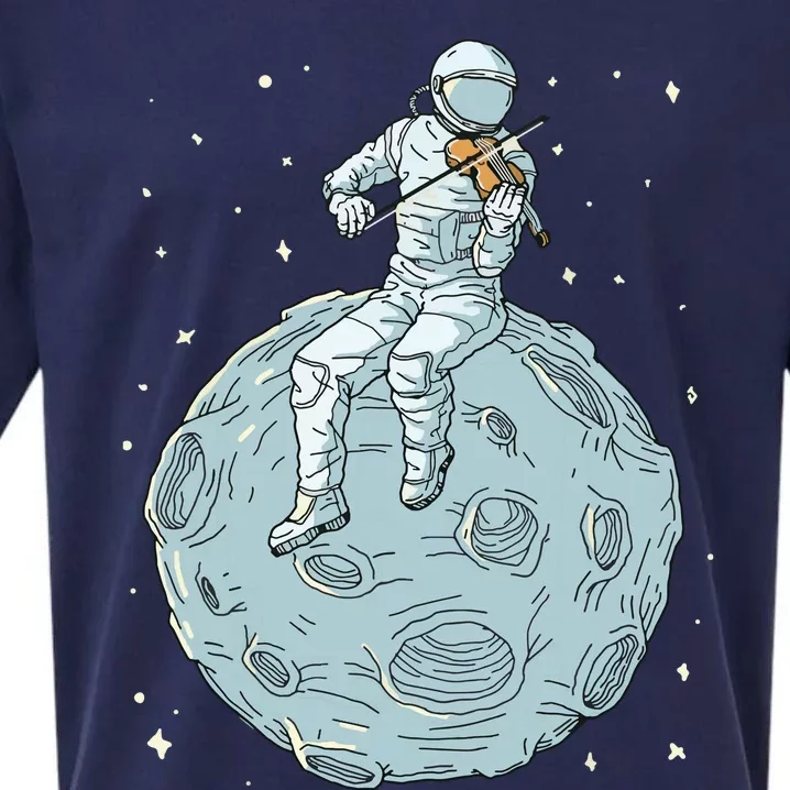 Astronaut Violin Player Violinist Viola Classical Music Sueded Cloud Jersey T-Shirt