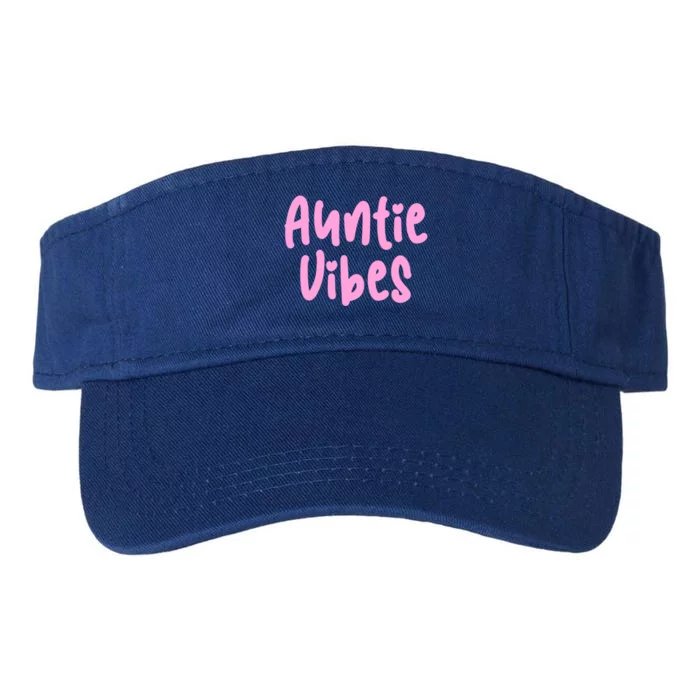 Auntie Vibes Quote Cute Pink Heart Aunt Pride Gift Funny Gift Valucap Bio-Washed Visor