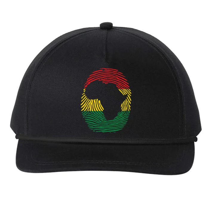 Africa Vintage Retro Map Tanzania Namibia Kenya Snapback Five-Panel Rope Hat