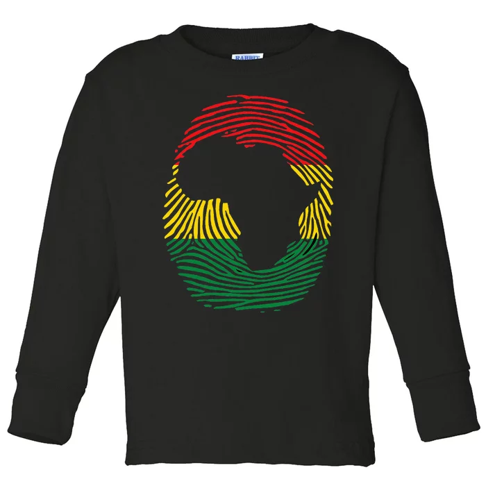 Africa Vintage Retro Map Tanzania Namibia Kenya Toddler Long Sleeve Shirt