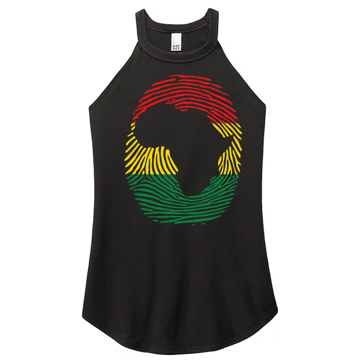 Africa Vintage Retro Map Tanzania Namibia Kenya Women’s Perfect Tri Rocker Tank