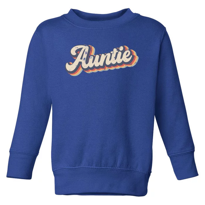 Auntie Vintage Rainbow Gift Toddler Sweatshirt