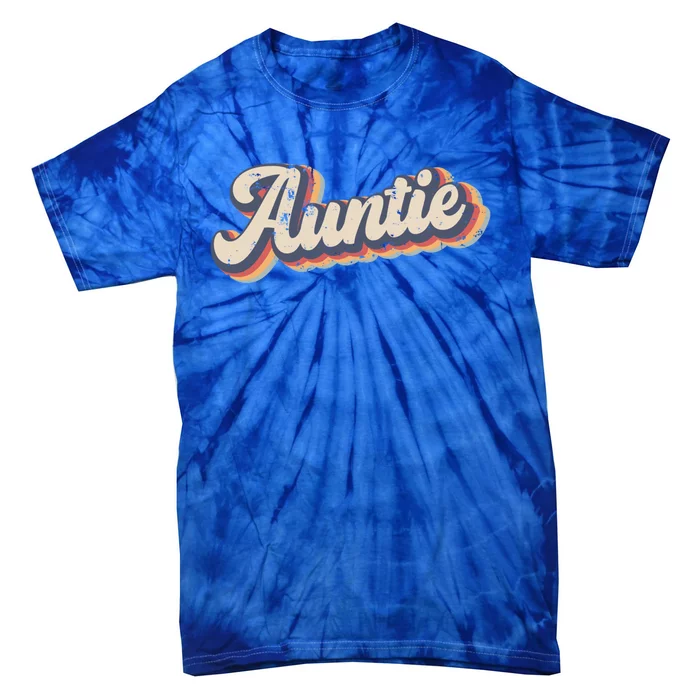 Auntie Vintage Rainbow Gift Tie-Dye T-Shirt