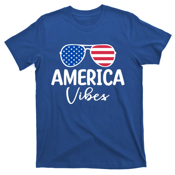 America Vibes Retro American Usa 4th Of July Great Gift T-Shirt