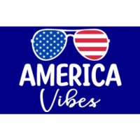 America Vibes Retro American Usa 4th Of July Great Gift Bumper Sticker