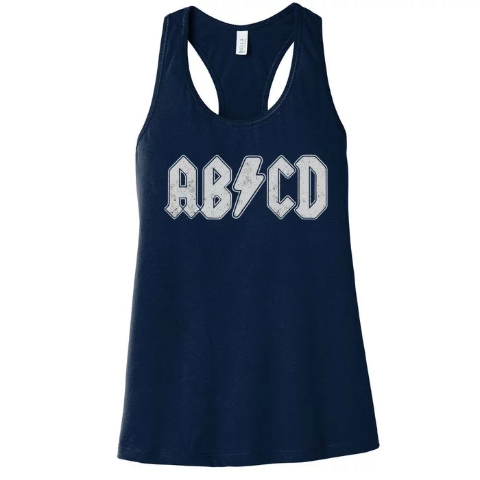 ABCD Vintage Retro Rock Teen Women's Racerback Tank