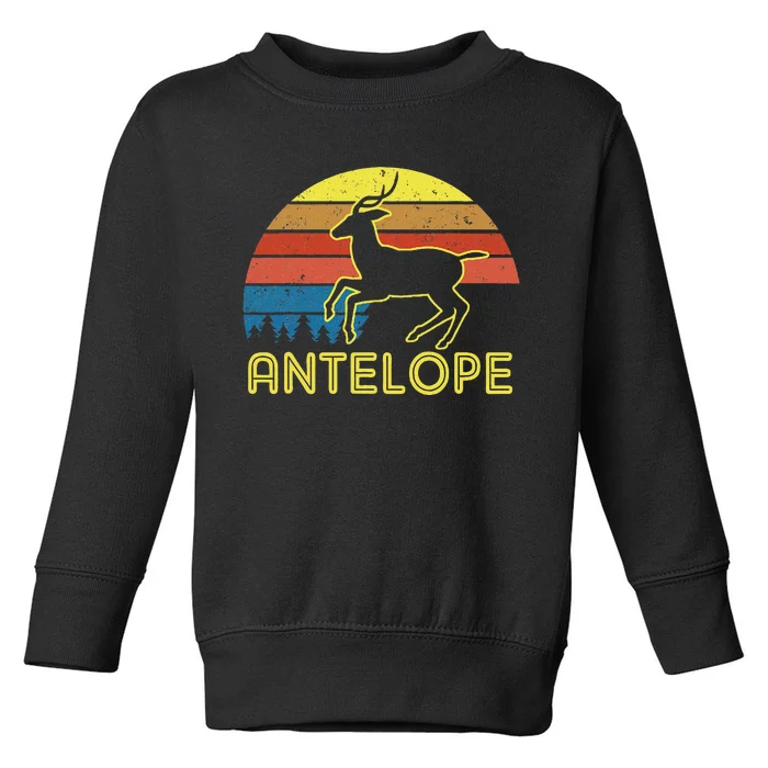 Antelope Vintage Retro Sunset Toddler Sweatshirt