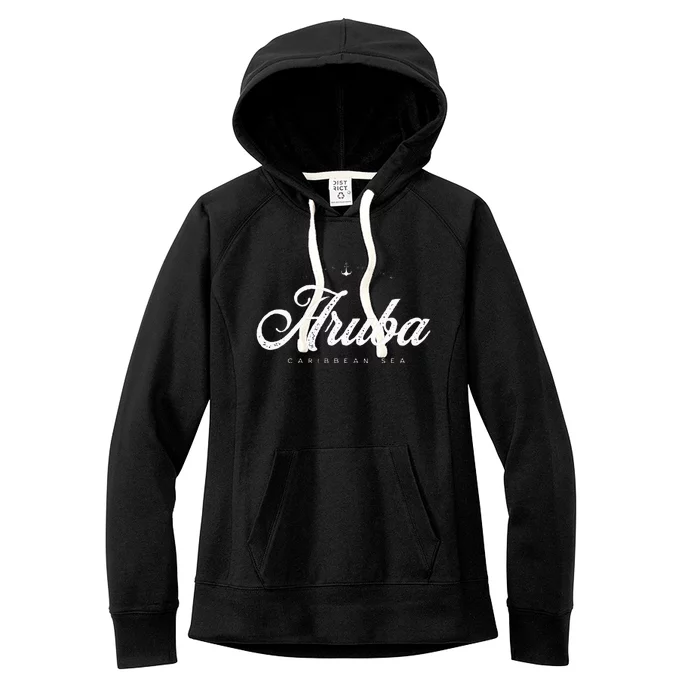 Aruba Vintage Retro Women's Fleece Hoodie