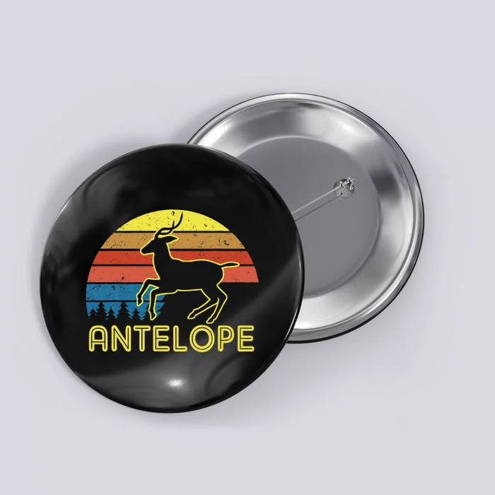 Antelope Vintage Retro Sunset Style Button